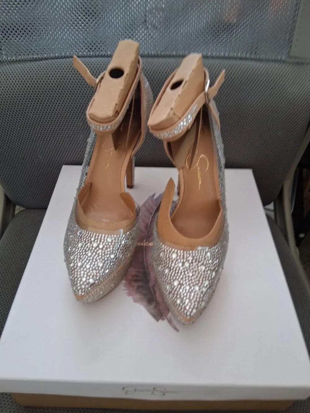 Jessica Simpson Ormanda Rhinestone Stiletto Platform Pumps Size 6.5 – Glam Heels